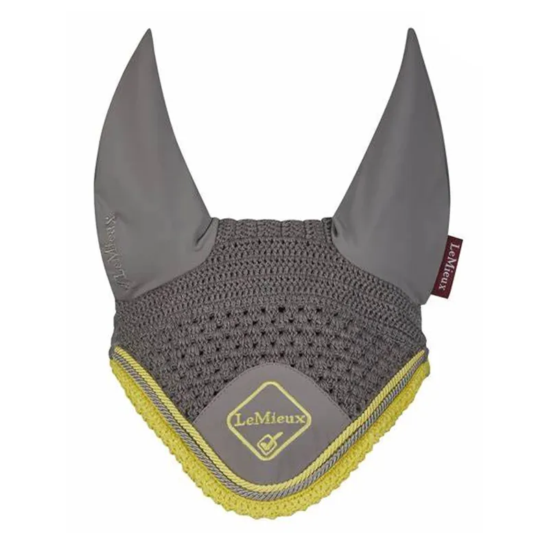 LeMieux Classic Lycra Fly Hood - Grey/Citron