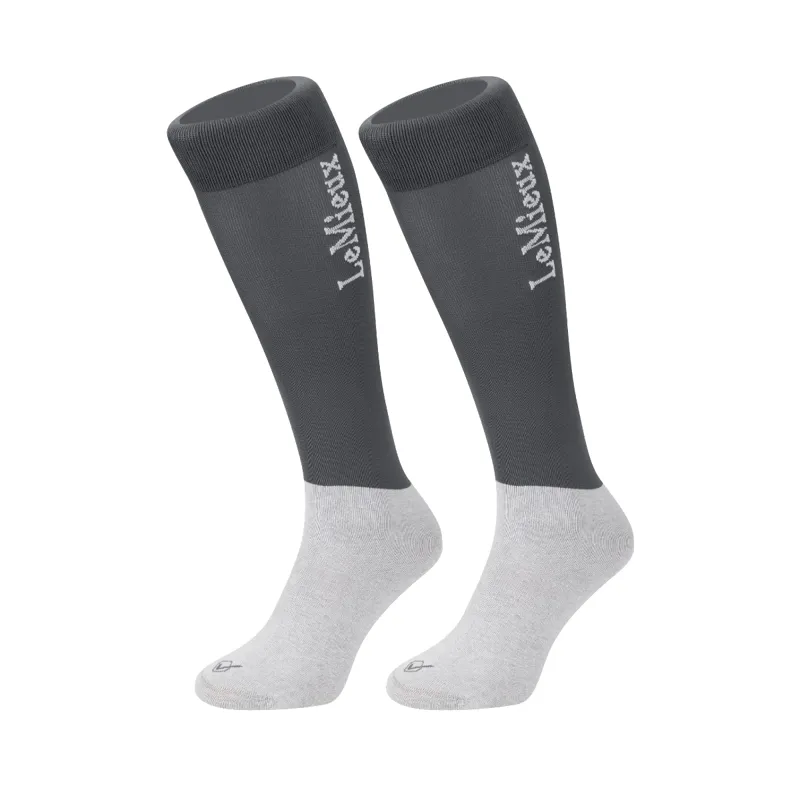 LeMieux Competition Socks Twin Pack - Grey
