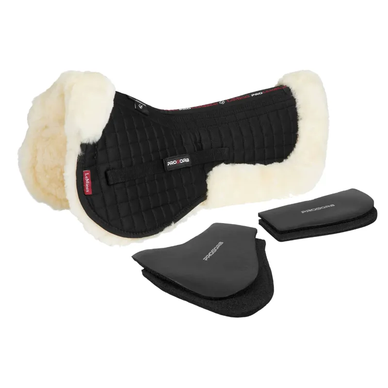 LeMieux ProSorb Merino+ Half Pad - Black/Natural