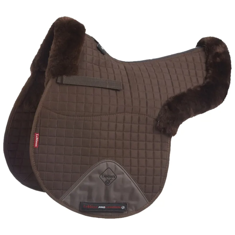 LeMieux Merino+ Half Lined GP Numnah - Brown/Brown