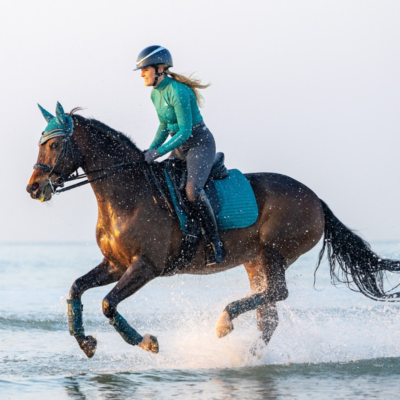 LeMieux Suede Dressage Square - Peacock -1