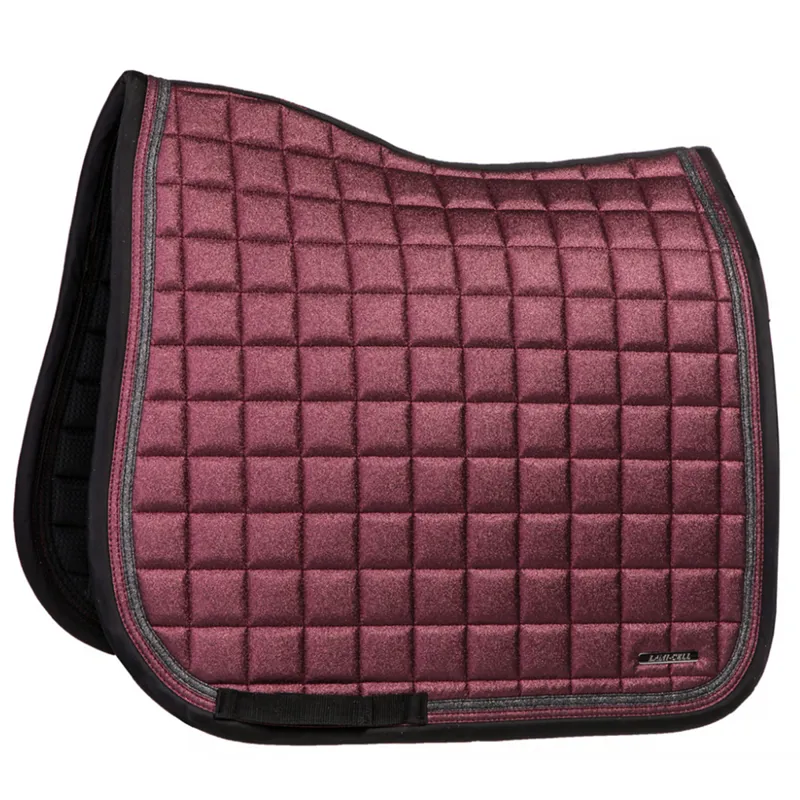Lami-Cell Sparkling Glitter Dressage Saddlepad - Burgundy - Full