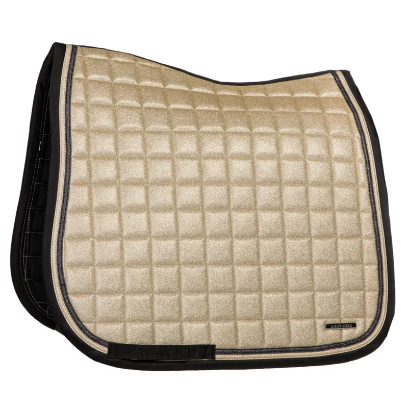 Lami-Cell Sparkling Glitter Dressage Saddlepad - Champagne - Full