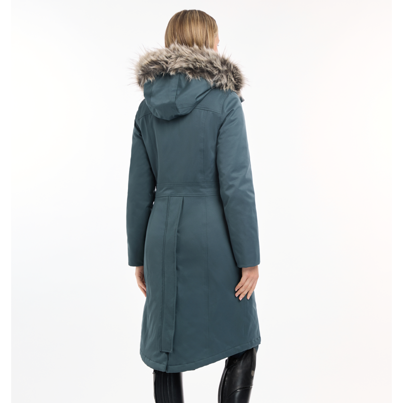 LeMieux Anya Waterproof Riding Coat - Petrol-5