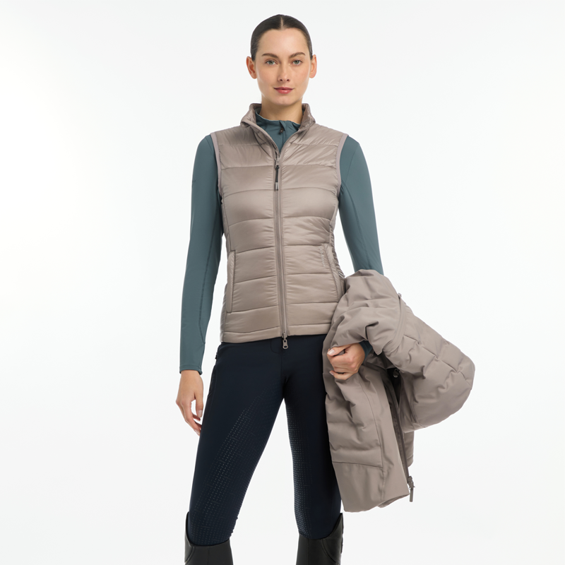 LeMieux Brooke Ladies Hybrid Waterproof Jacket - Ash-8