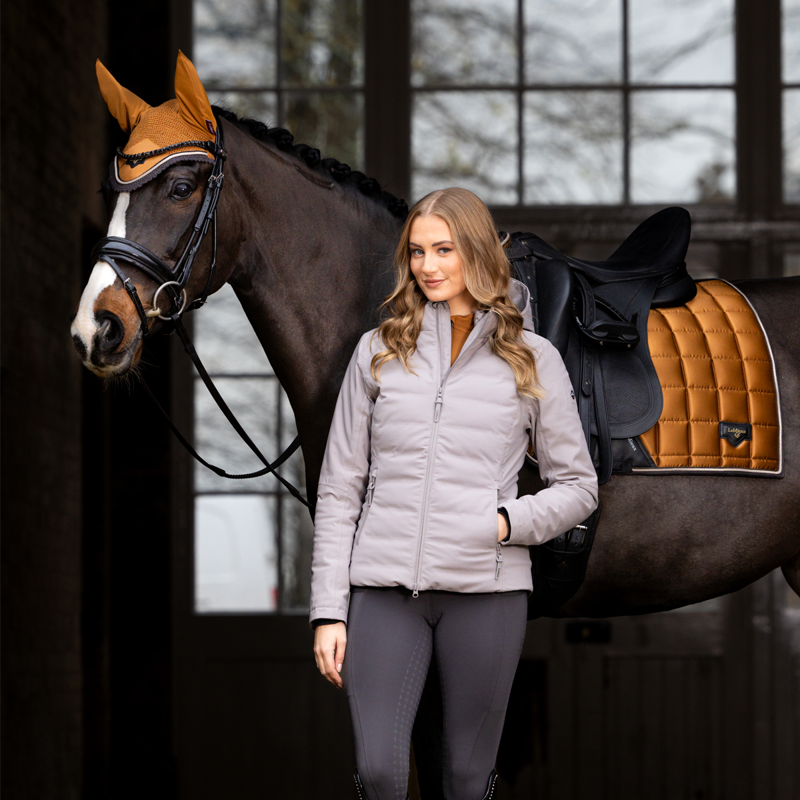 LeMieux Brooke Ladies Hybrid Waterproof Jacket - Ash-12