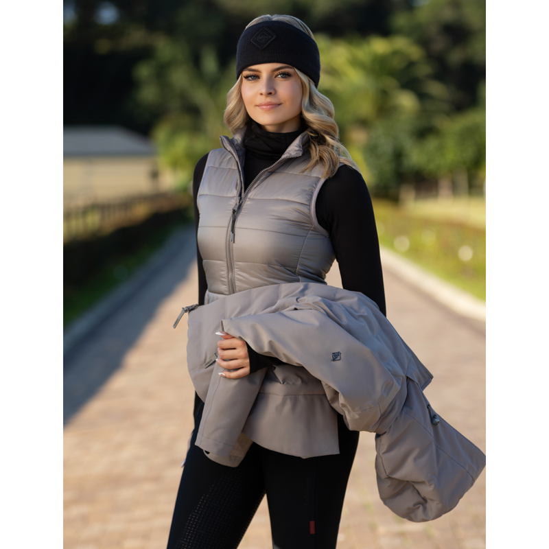 LeMieux Brooke Ladies Hybrid Waterproof Jacket - Ash-11