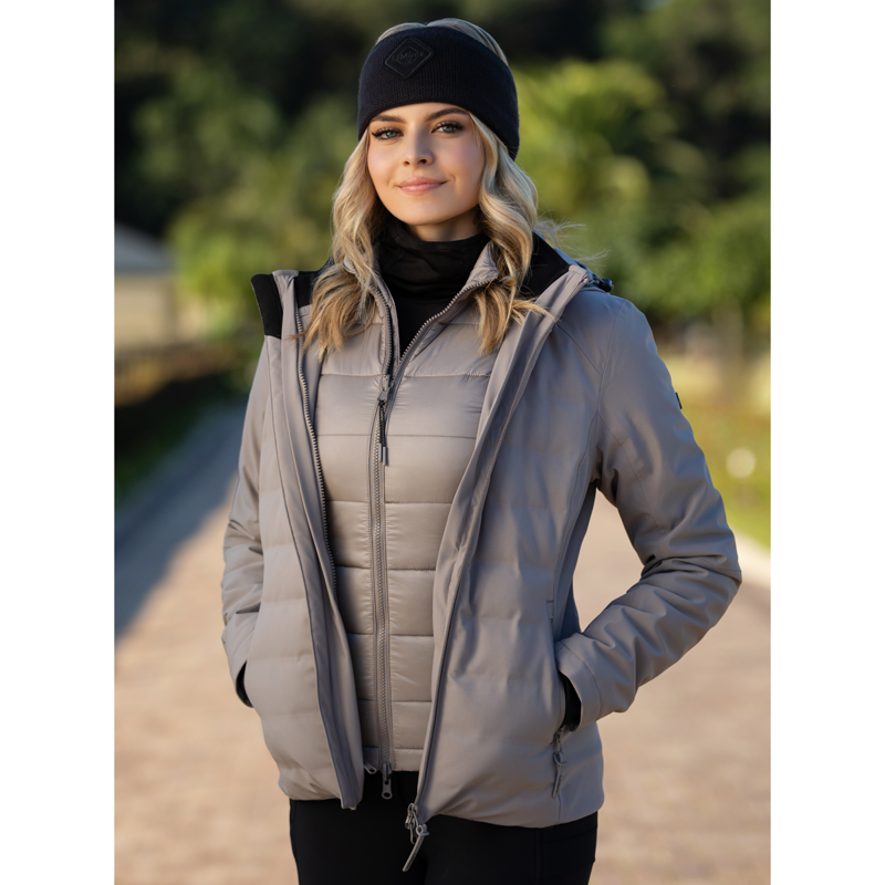 LeMieux Brooke Ladies Hybrid Waterproof Jacket - Ash-10