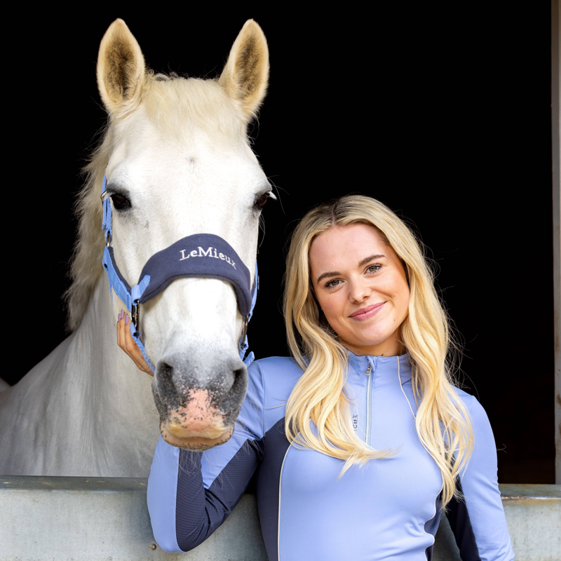 LeMieux Esme Vogue Headcollar And Leadrope - Dusk Blue-3