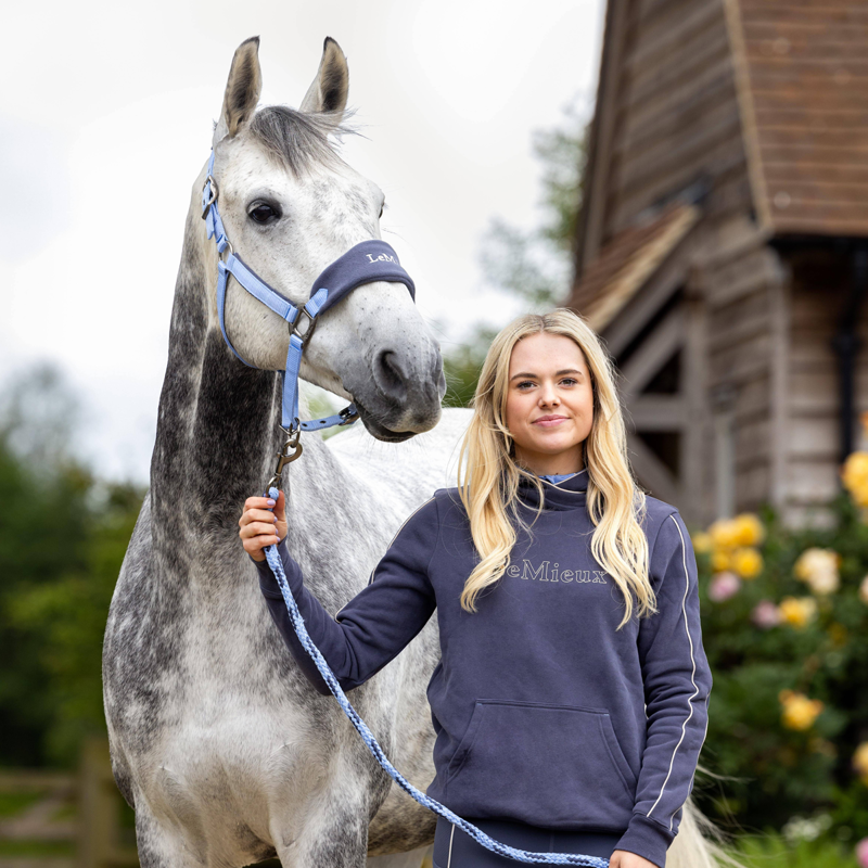 LeMieux Esme Vogue Headcollar And Leadrope - Dusk Blue-2