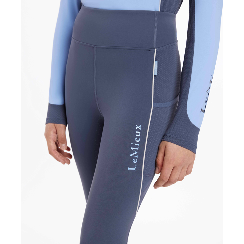 LeMieux Esme Young Rider Mesh Pull Ons - Dusk Blue-2