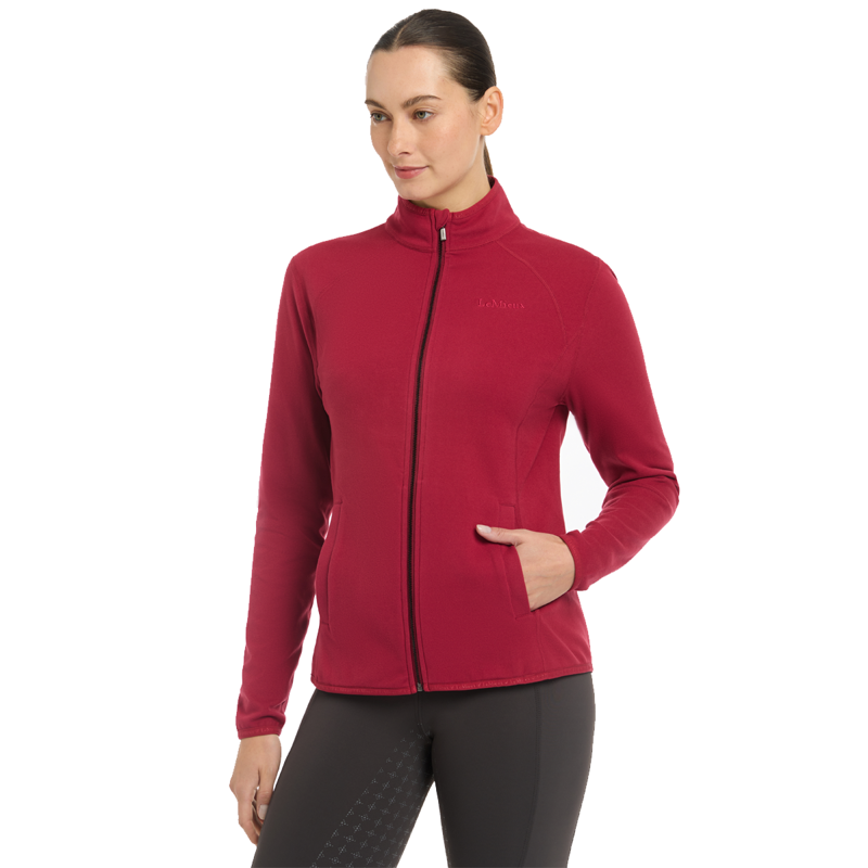 LeMieux Ladies Faye Fleece Zip Through - Ember-3