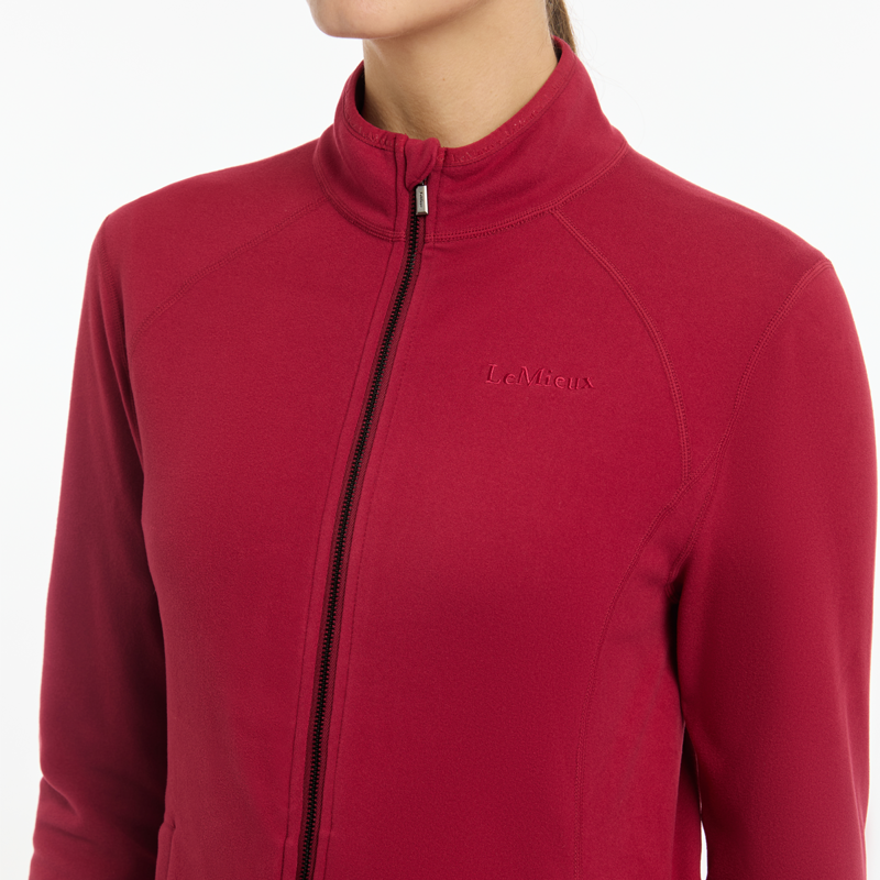 LeMieux Ladies Faye Fleece Zip Through - Ember-5