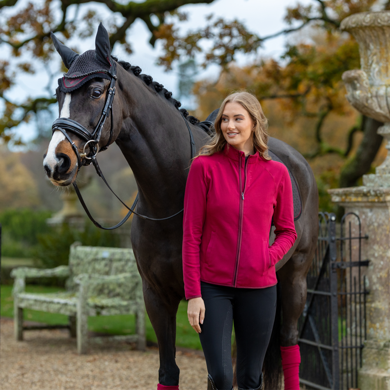 LeMieux Ladies Faye Fleece Zip Through - Ember-8