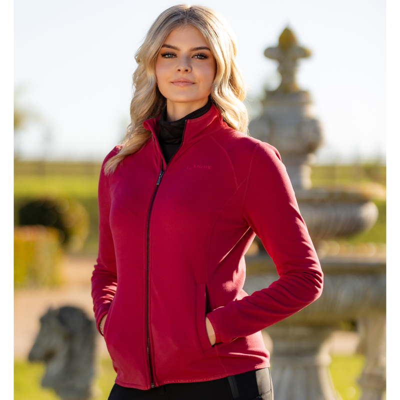 LeMieux Ladies Faye Fleece Zip Through - Ember-7