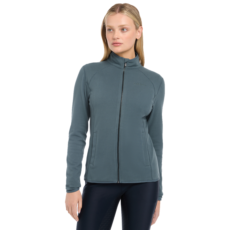 LeMieux Ladies Faye Fleece Zip Through - Petrol-4