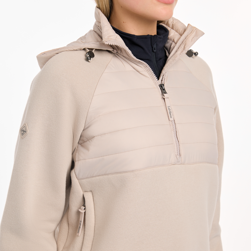 LeMieux Ladies Harley Hybrid Hoodie - Stone-4