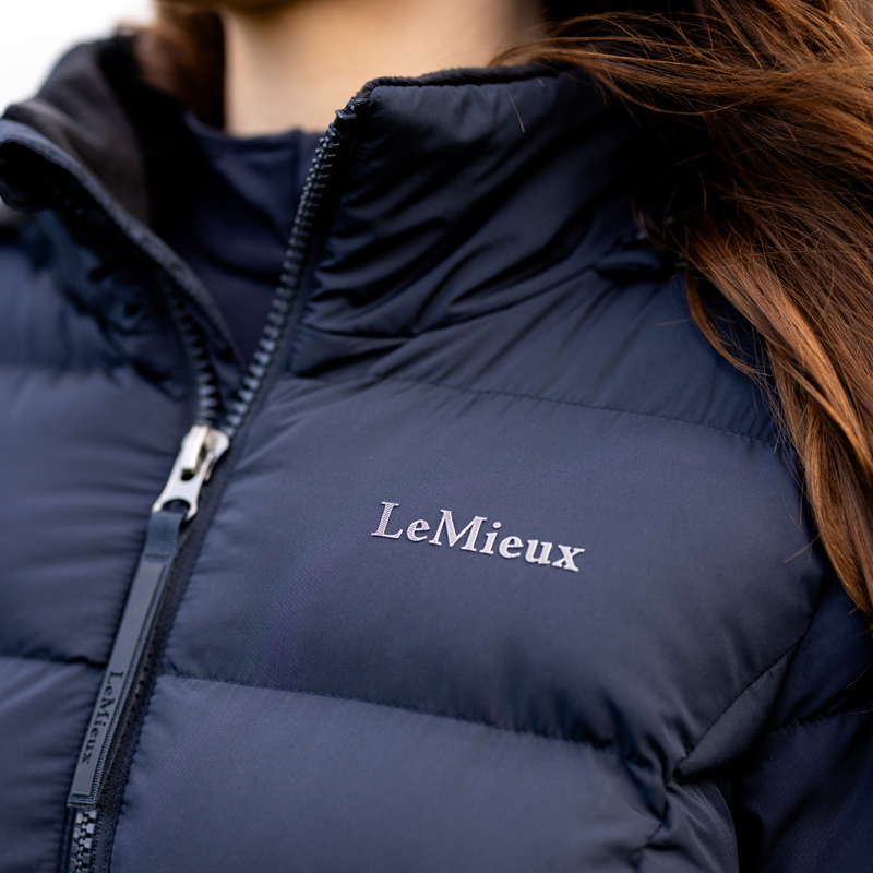 LeMieux Ladies Harper Longline Puffer Coat - Navy-12
