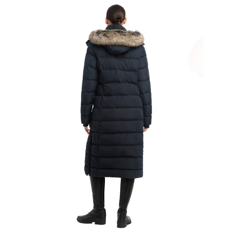 LeMieux Ladies Harper Longline Puffer Coat - Navy-6