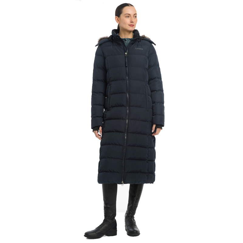 LeMieux Ladies Harper Longline Puffer Coat - Navy-5