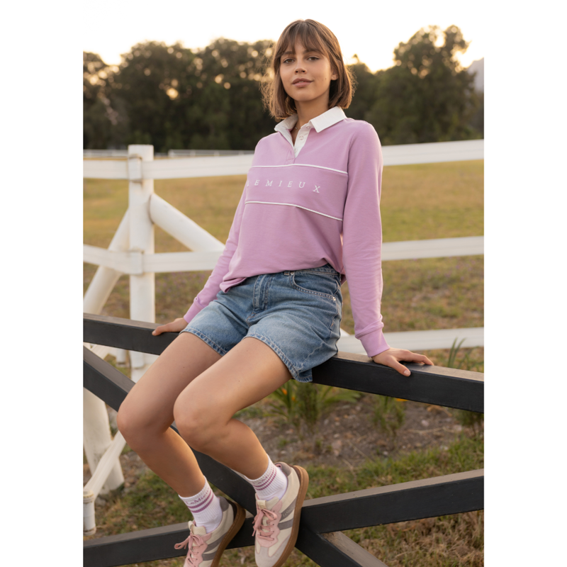 LeMieux Ladies Rochelle Rugby Shirt - Fondant-3