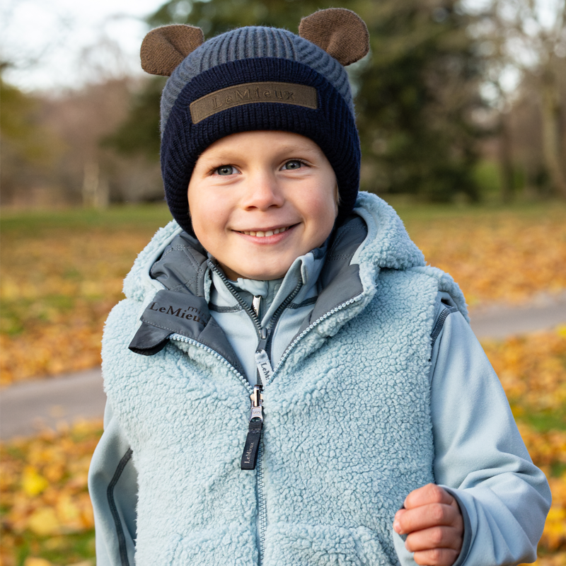 LeMieux Mini Bear Beanie - Petrol-4