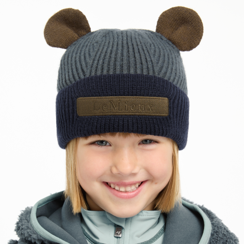 LeMieux Mini Bear Beanie - Petrol-1