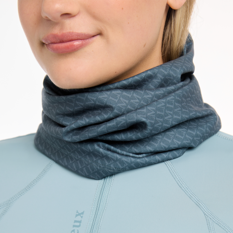 LeMieux Printed Stretch Snood - Petrol-4