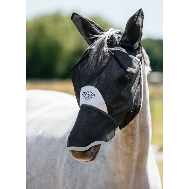 LeMieux 360 Vision Full Fly Mask - Grey-1