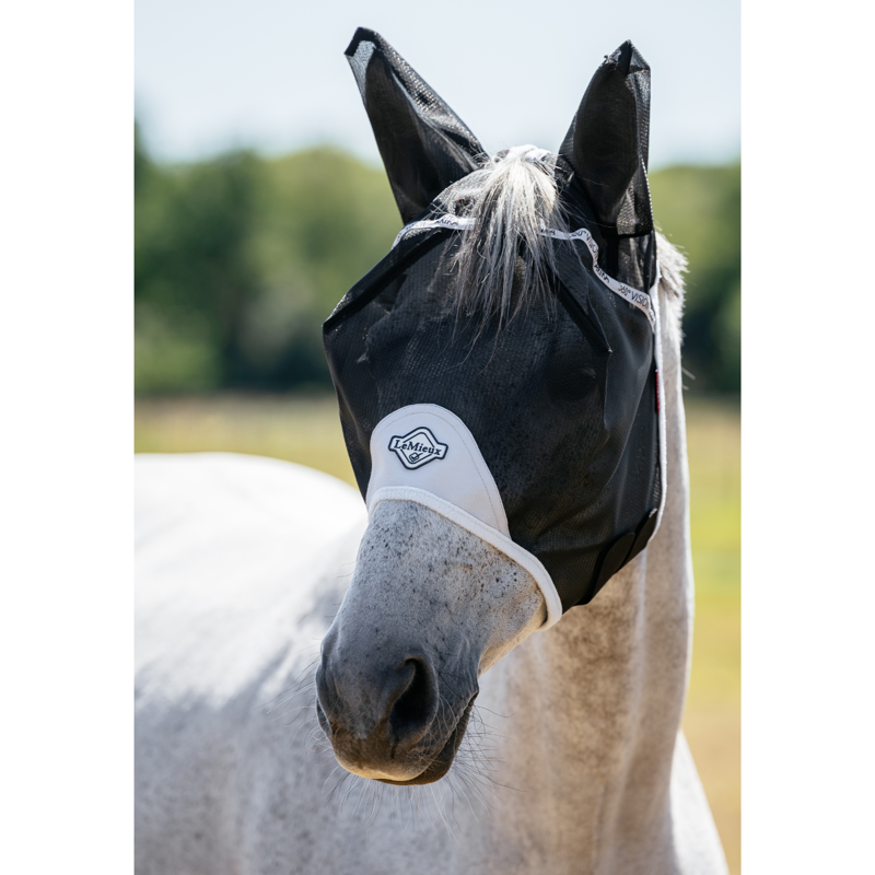 LeMieux 360 Vision Half Fly Mask - Grey-1