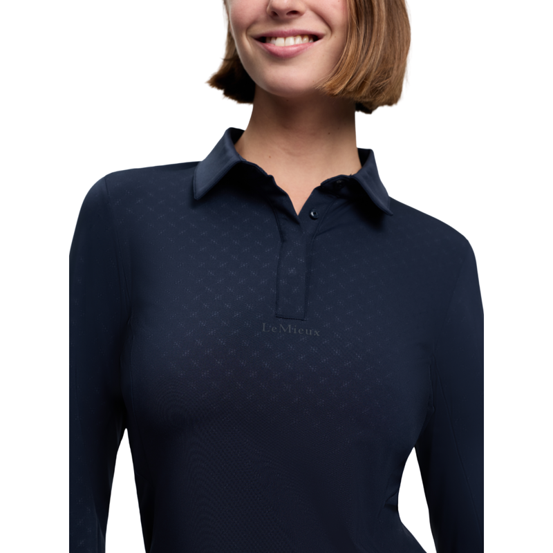 LeMieux Sarah Shirt Base Layer - Patterned Navy-3