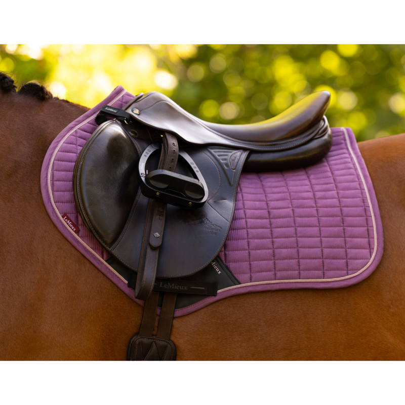 LeMieux Suede Close Contact Square - Mallow-1