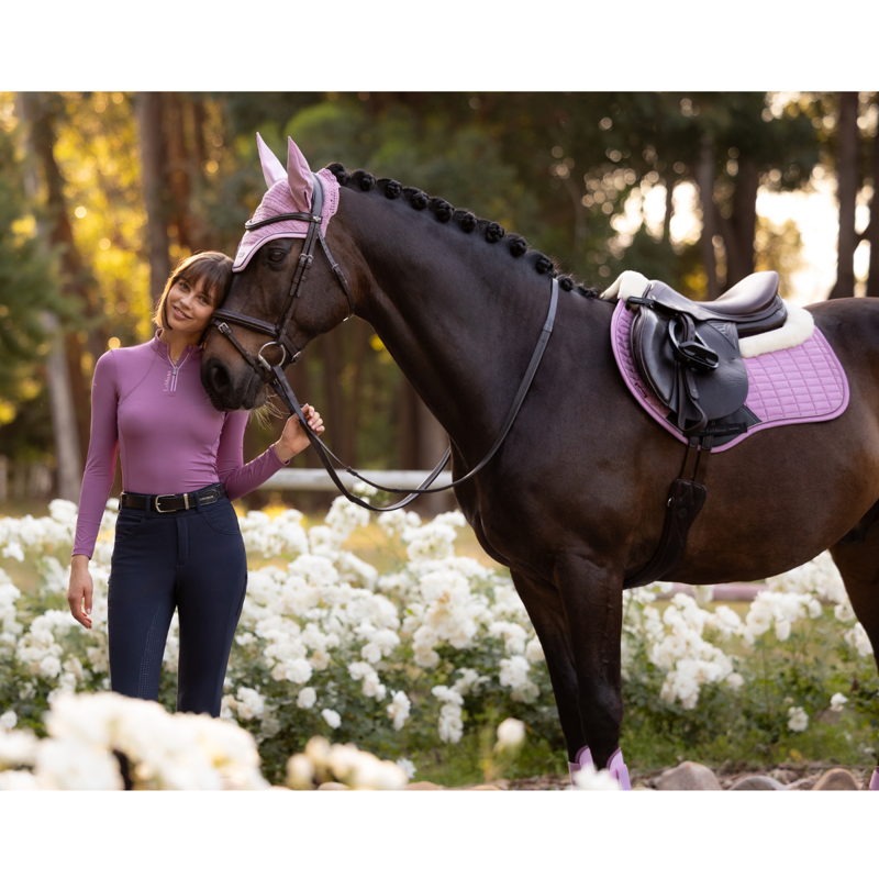 LeMieux Merino+ Suede Close Contact Square - Fondant-3
