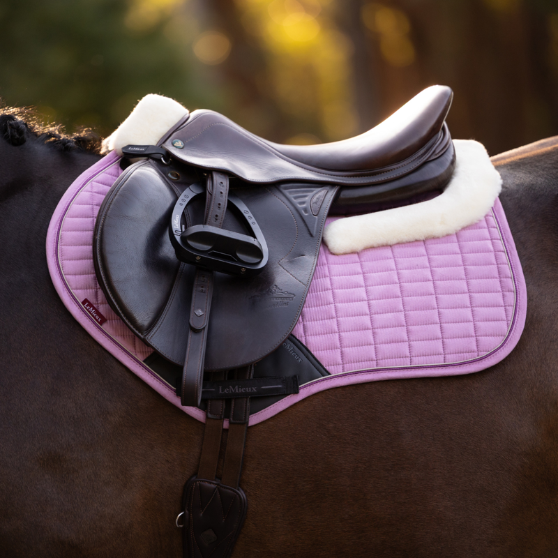 LeMieux Merino+ Suede Close Contact Square - Fondant-1