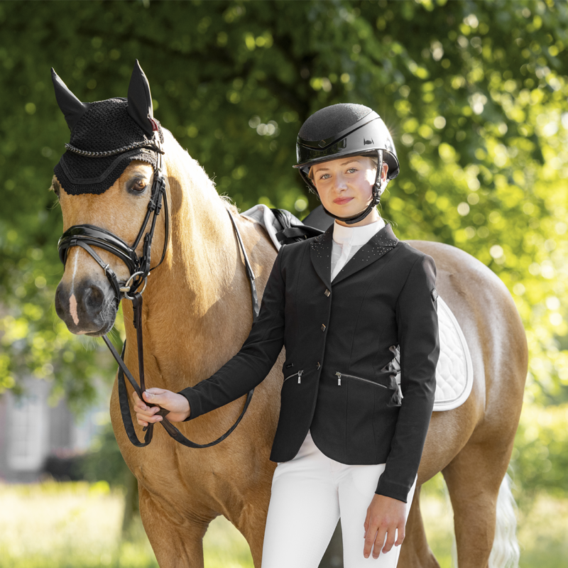 LeMieux Young Rider Eva Short Sleeve Show Shirt - White-5