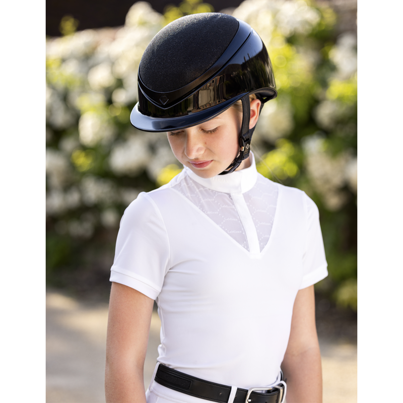 LeMieux Young Rider Eva Short Sleeve Show Shirt - White-3