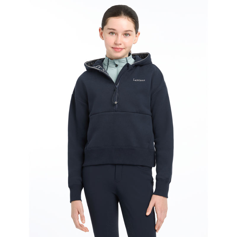 LeMieux Young Rider Hettie Half Zip Hoodie - Navy-3