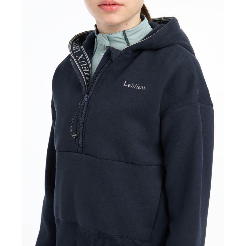 LeMieux Young Rider Hettie Half Zip Hoodie - Navy-4