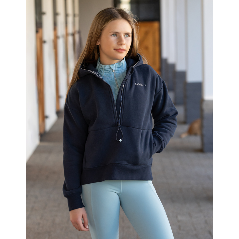 LeMieux Young Rider Hettie Half Zip Hoodie - Navy-6
