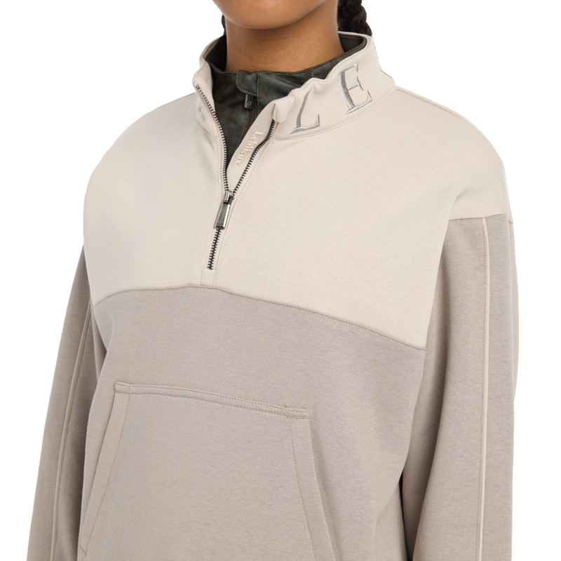 LeMieux Young Rider Kate Quarter Zip Sweat - Ash/Stone-5