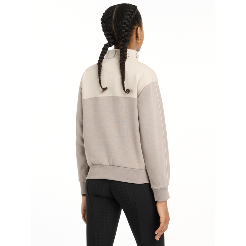 LeMieux Young Rider Kate Quarter Zip Sweat - Ash/Stone-4