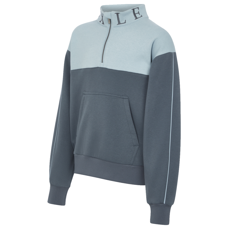LeMieux Young Rider Kate Quarter Zip Sweat - Petrol/Glacier-2