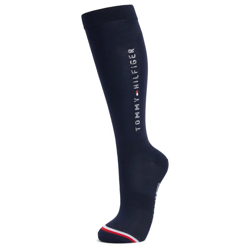 Tommy Hilfiger Lisbon Studded Winter Tall Riding Socks - Desert Sky
