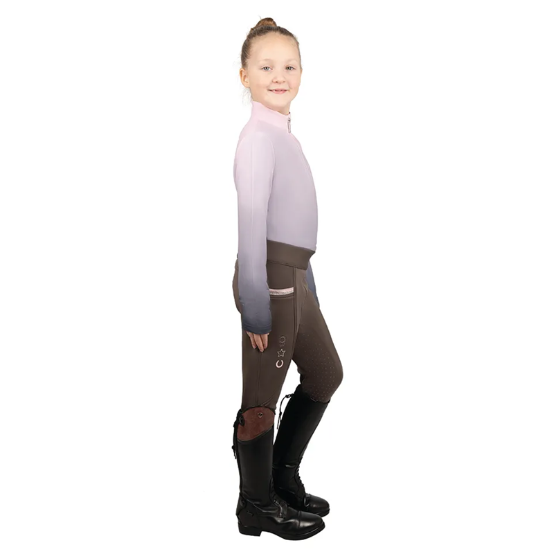 Little Rider Lucky Pony Riding Tights - Grey/Pink-1