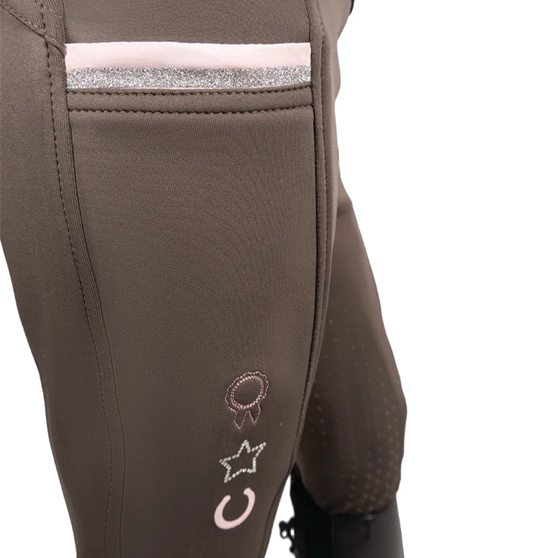 Little Rider Lucky Pony Riding Tights - Grey/Pink-7