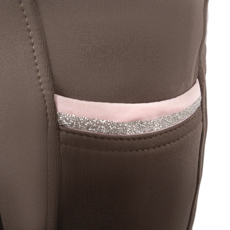 Little Rider Lucky Pony Riding Tights - Grey/Pink-5