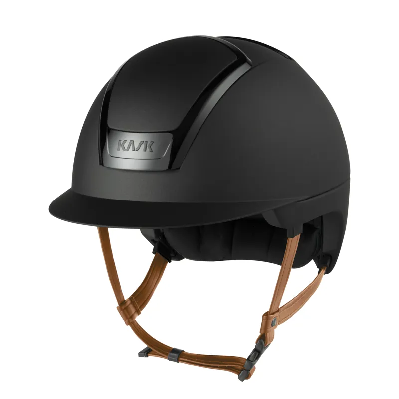 Kask Nemesi Metal Standard Peak Riding Hat - Smokey Black-1