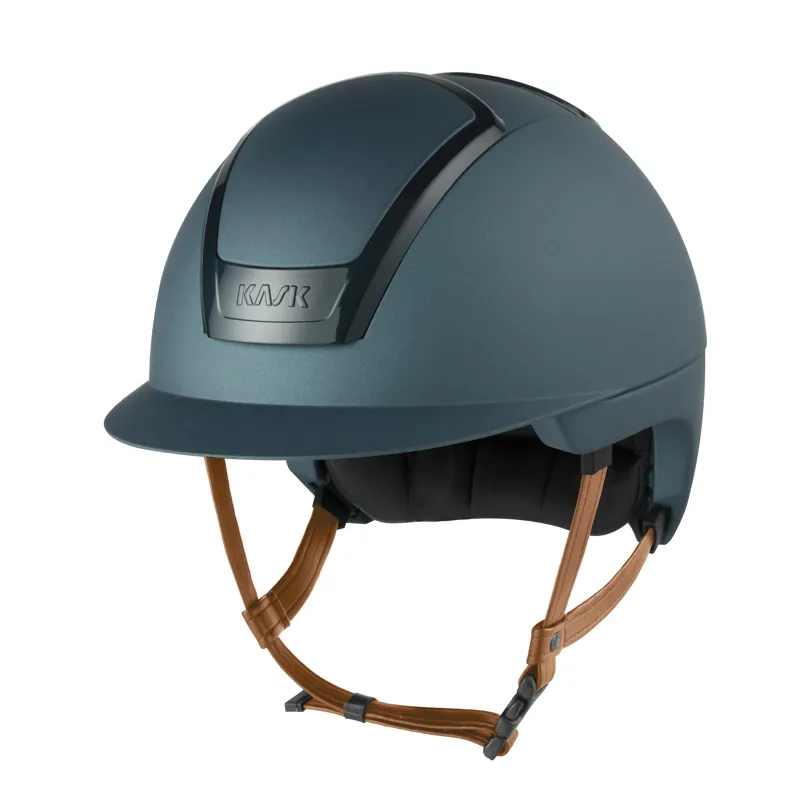 Kask Nemesi Metal Standard Peak Riding Hat - Teal Green-1