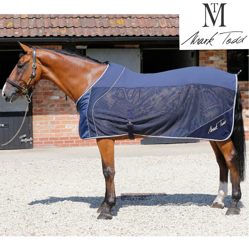 Mark Todd Deluxe Half Mesh Cooler Rug - Navy