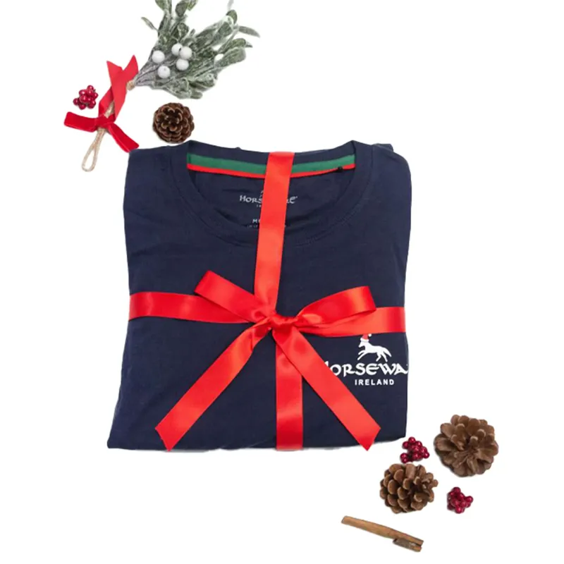 Horseware Men's Holiday PJ Set - Navy Check/Green/Red